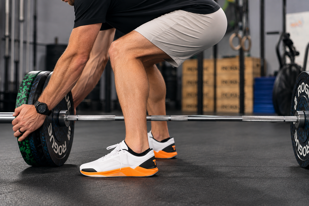 FLOCK merino wool socks worn during strength training